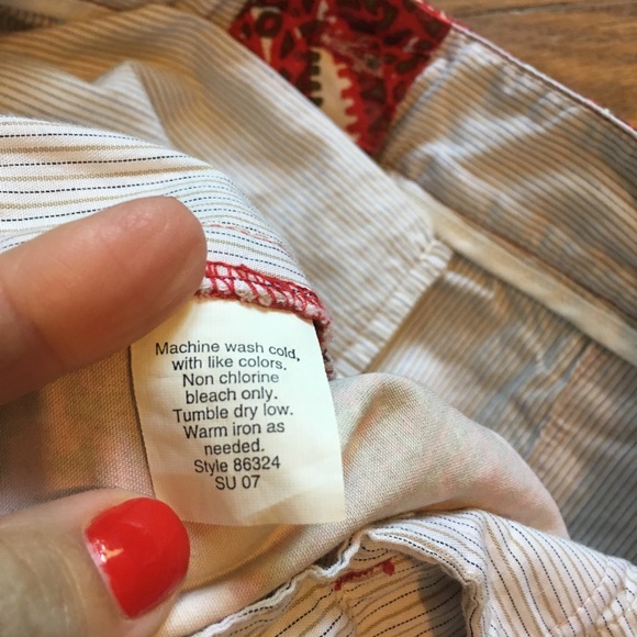 J Crew Stretch Twill Mini Skirt in Red Paisley - Picture 2 of 4